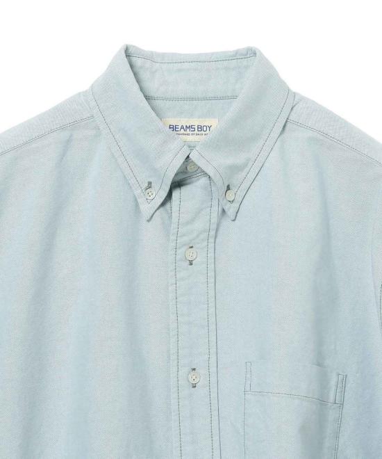  빔스 셔츠 보이 세일러 긴팔 셔츠 네이비 - BEAMS