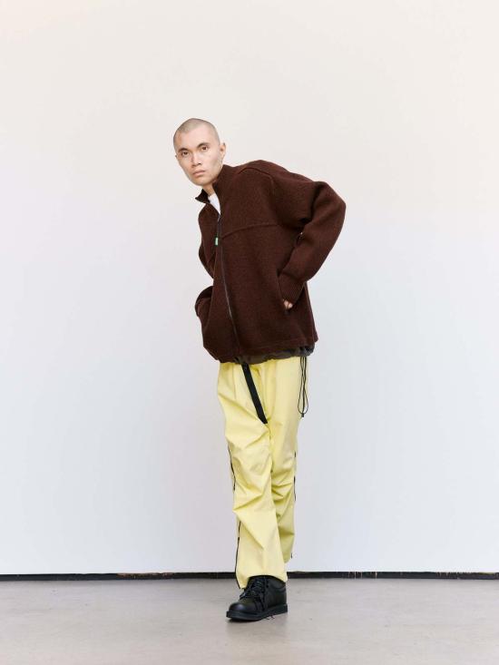  쥐알텐케이 봄버 자켓 Gr10 K 펠트 니트 재킷 러스티 브라운 - GR10K