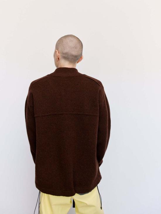  쥐알텐케이 봄버 자켓 Gr10 K 펠트 니트 재킷 러스티 브라운 - GR10K
