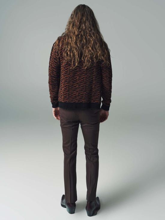  어니스트 더블유 베이커 가디건 어니스트 W. 베이커 자카드 카디건 블랙/브라운 제브라 - ERNEST W. BAKER