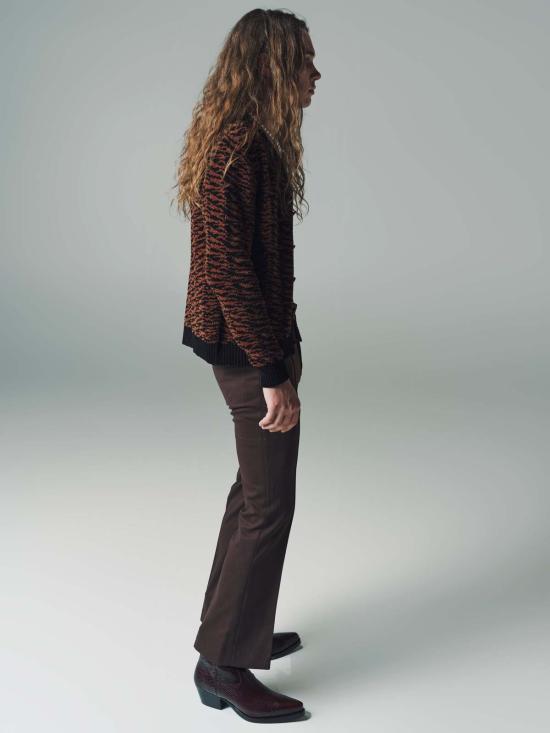  어니스트 더블유 베이커 가디건 어니스트 W. 베이커 자카드 카디건 블랙/브라운 제브라 - ERNEST W. BAKER