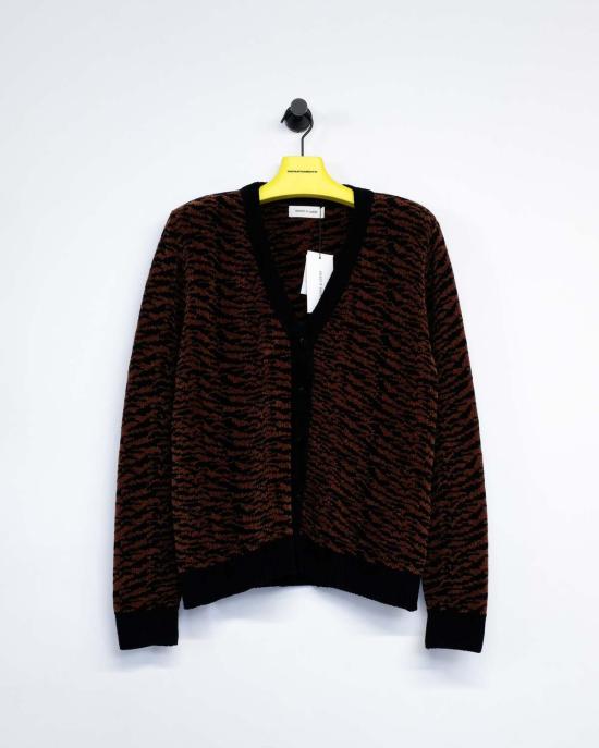  어니스트 더블유 베이커 가디건 어니스트 W. 베이커 자카드 카디건 블랙/브라운 제브라 - ERNEST W. BAKER