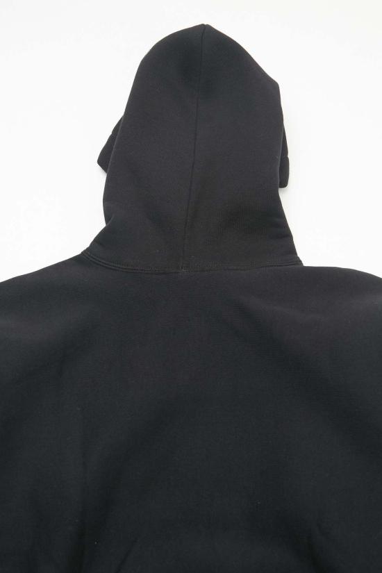  캠버 후드 티셔츠 크로스 니트 헤비웨이트 풀오버 후드 스웨트셔츠 블랙 - CAMBER