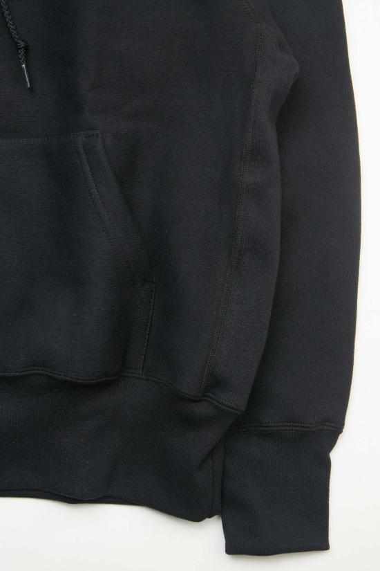  캠버 후드 티셔츠 크로스 니트 헤비웨이트 풀오버 후드 스웨트셔츠 블랙 - CAMBER