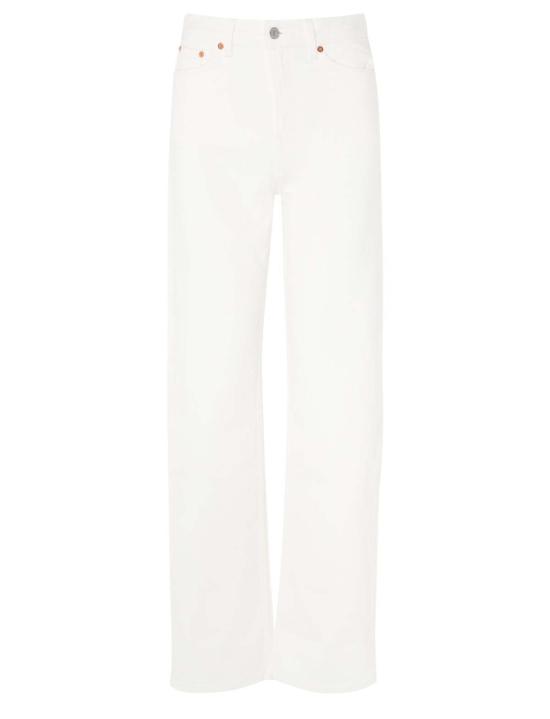  스포티앤리치 데님 팬츠 스포티 & 리치 와이드 레그 진 오프 화이트