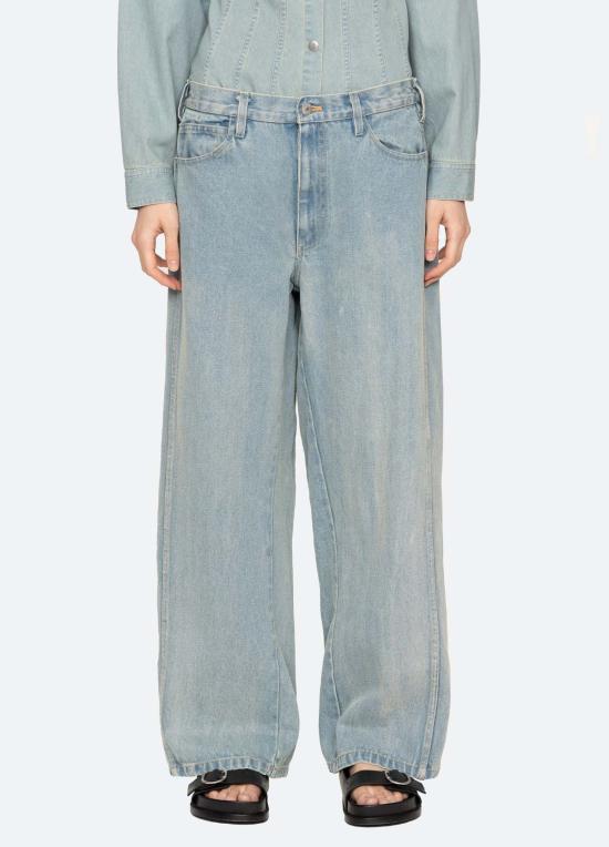  씨뉴욕 데님 팬츠 Sea Ny Elena Jeans 라이트 블루/화이트 - SEA NY