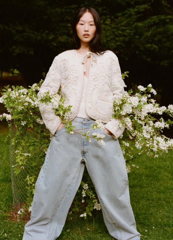 씨뉴욕 데님 팬츠 Sea Ny Elena 진 라이트 블루/화이트