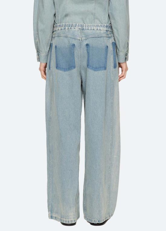  씨뉴욕 데님 팬츠 Sea Ny Elena Jeans 라이트 블루/화이트 - SEA NY