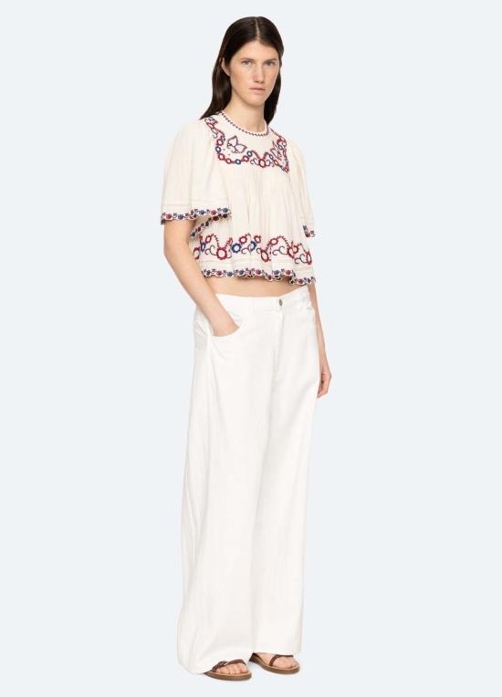  씨뉴욕 데님 팬츠 Sea Ny Elena Jeans 라이트 블루/화이트 - SEA NY