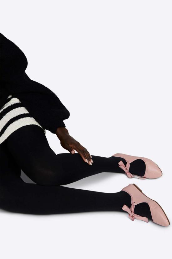  인텐셔널리 블랭크 뮬/슬리퍼 "의도적으로." 밸리 발레 플랫 블러쉬/초크 - INTENTIONALLY BLANK