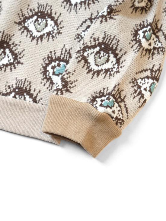  캐피탈 가디건 Kapital 8 G 자카드 니트 스피크이지 패턴 숏 카디건 베이지 - KAPITAL