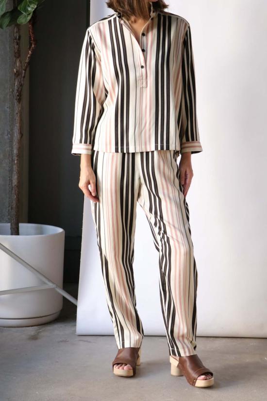  라쿠엘 알레그라 팔라초 팬츠 Raquel Allegra Fez 팬츠 사바나 에크루 - RAQUEL ALLEGRA