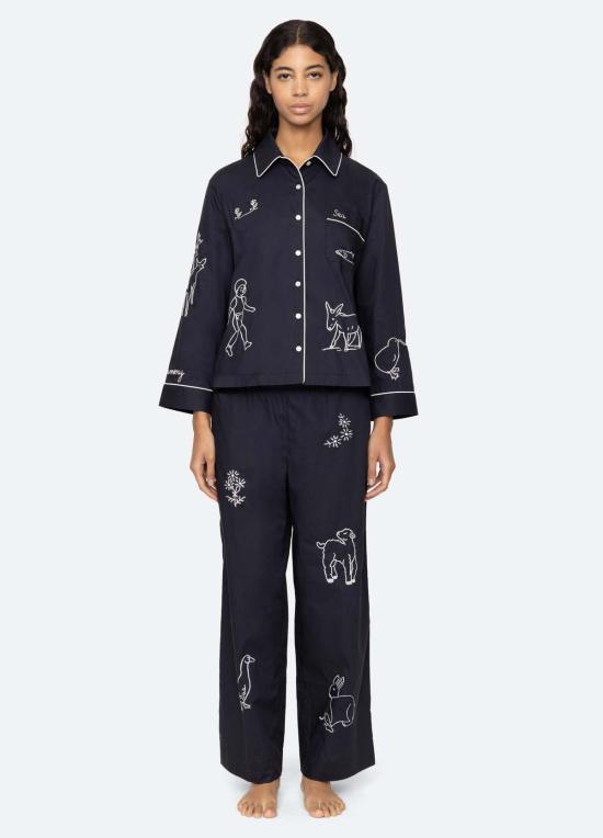  씨뉴욕 라운지 웨어 Sea Ny Demi Pj Set 네이비 - SEA NY