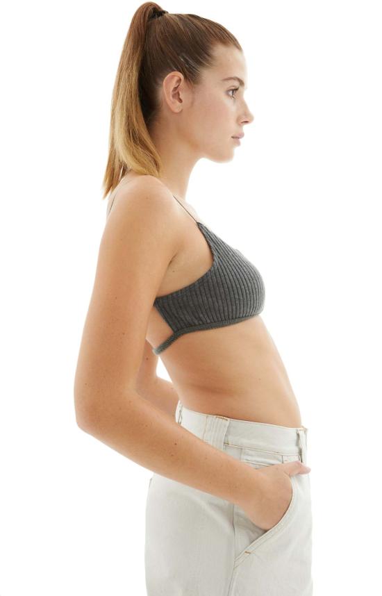  조아 브라운 브라 코드드 오픈 백  차콜 - JOAH BROWN