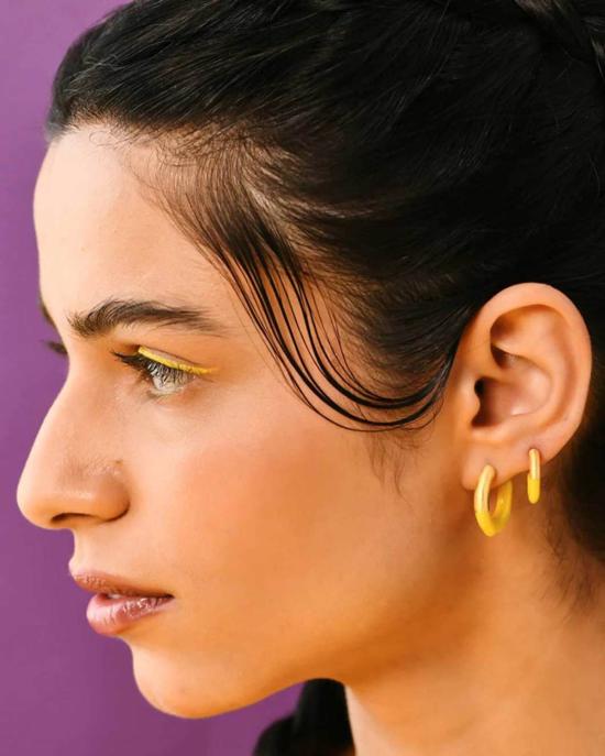  Lunaya 이어링 루나야 미니 몰튼 후프 그린 - OTHER BRANDS