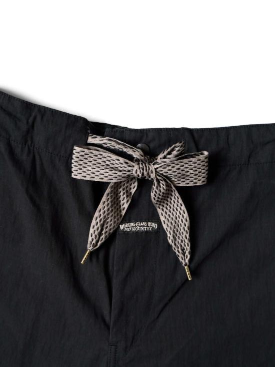  캐피탈 숏팬츠 Kapital Rip Stop Nouvelle 셔틀 반바지 블랙/퍼플 - KAPITAL