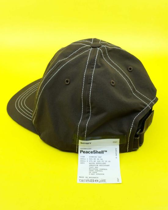  새티스파이 모자 Satisfy Running Peaceshell 러닝 캡 브라운 - SATISFY