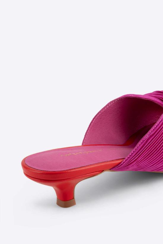  인텐셔널리 블랭크 뮬/슬리퍼 "의도적으로." 커퓨 키튼힐 블랙/플라밍고/그래스 - INTENTIONALLY BLANK