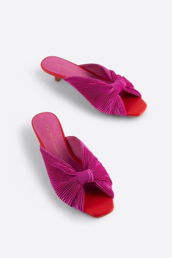  인텐셔널리 블랭크 뮬/슬리퍼 "의도적으로." 커퓨 키튼힐 블랙/플라밍고/그래스 - INTENTIONALLY BLANK