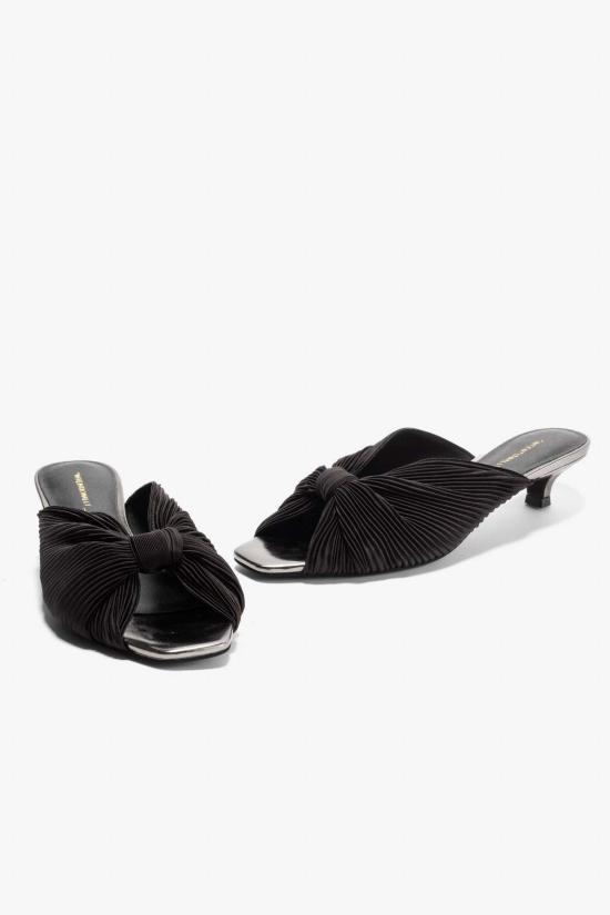  인텐셔널리 블랭크 뮬/슬리퍼 "의도적으로." 커퓨 키튼힐 블랙/플라밍고/그래스 - INTENTIONALLY BLANK