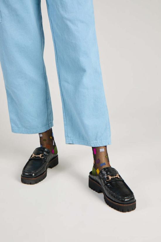  인텐셔널리 블랭크 로퍼 "의도적으로." 구룡 러그솔  애플/블랙/베이비 핑크/화이트 - INTENTIONALLY BLANK