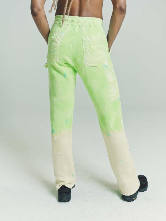  로스트 데이즈 트레이닝/조거 팬츠 매직 더블 니 스웨트 팬츠 그린 - LOST DAZE