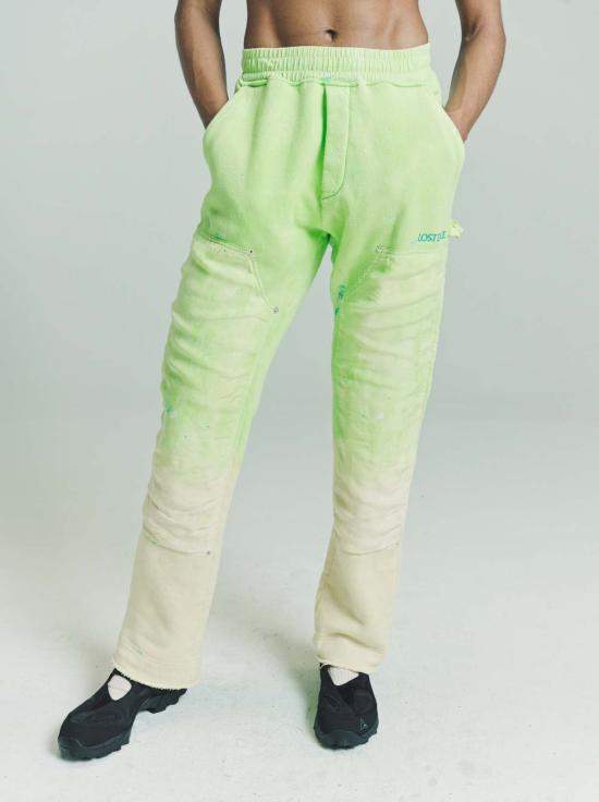  로스트 데이즈 트레이닝/조거 팬츠 매직 더블 니 스웨트 팬츠 그린