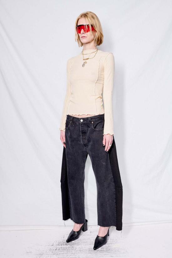  베이스레인지 민소매 티셔츠 베이스렌지 오마토 롱슬리브 오프화이트 - BASERANGE