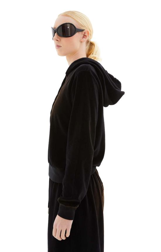  아크네 스튜디오 스웨터 Acne Studios 벨벳 후드  블랙 - ACNE STUDIOS