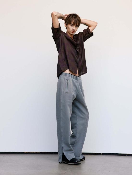  아워레가시 긴팔 셔츠 Our Legacy 코튼 실크 Heusen 반팔  도트 프린트 - OUR LEGACY