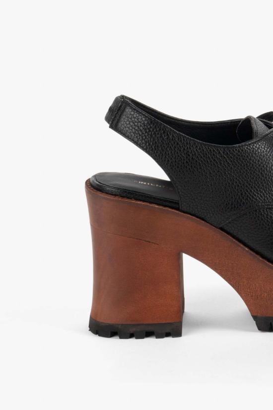  인텐셔널리 블랭크 뮬/슬리퍼 "의도적으로."취미 플랫폼 클로그 위스키/블랙 - INTENTIONALLY BLANK