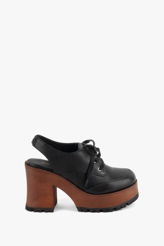  인텐셔널리 블랭크 뮬/슬리퍼 "의도적으로."취미 플랫폼 클로그 위스키/블랙 - INTENTIONALLY BLANK