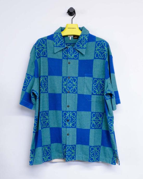  로에베 파울라 이비자 반팔 셔츠 폴라 이비자 로에베 애시드 아나그램 테리 반팔 - LOEWE