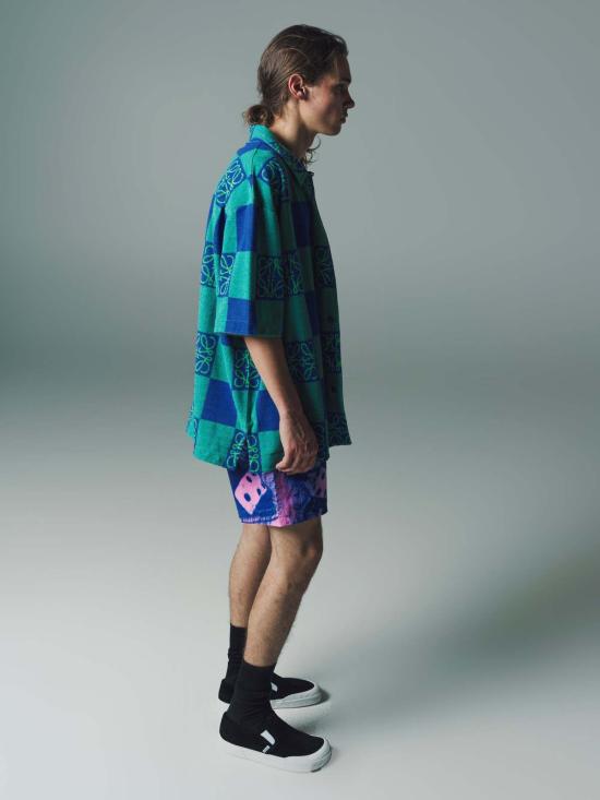  로에베 파울라 이비자 반팔 셔츠 폴라 이비자 로에베 애시드 아나그램 테리 반팔 - LOEWE