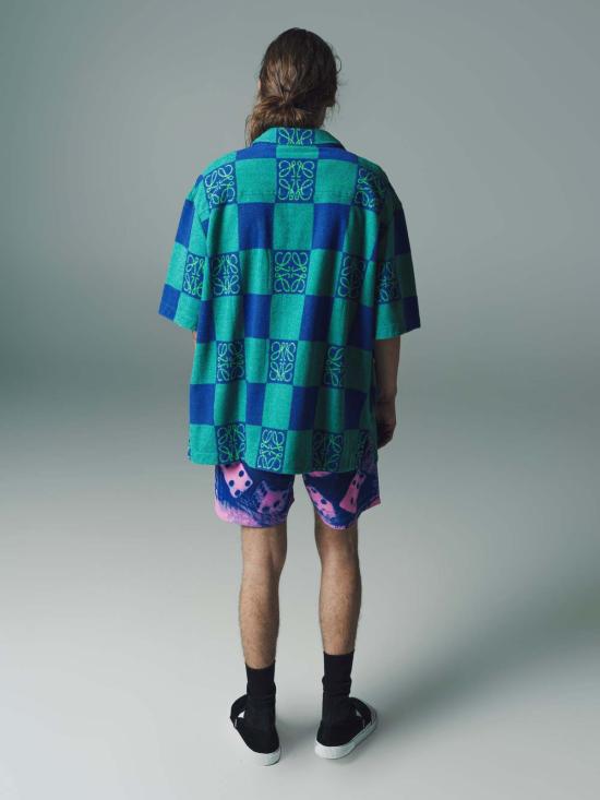  로에베 파울라 이비자 반팔 셔츠 폴라 이비자 로에베 애시드 아나그램 테리 반팔 - LOEWE