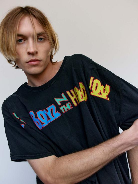  올드 파크 긴팔 티셔츠 올드파크 블랙 빈티지 배기티 블랙 - OLD PARK