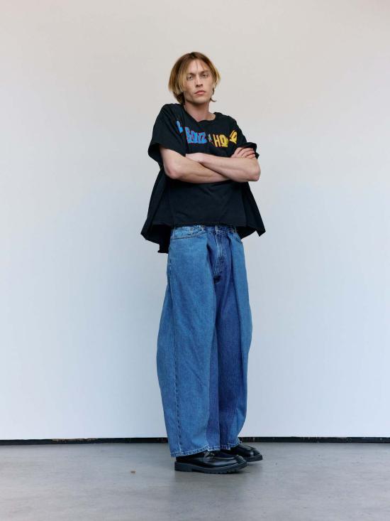  올드 파크 긴팔 티셔츠 올드파크 블랙 빈티지 배기티 블랙 - OLD PARK