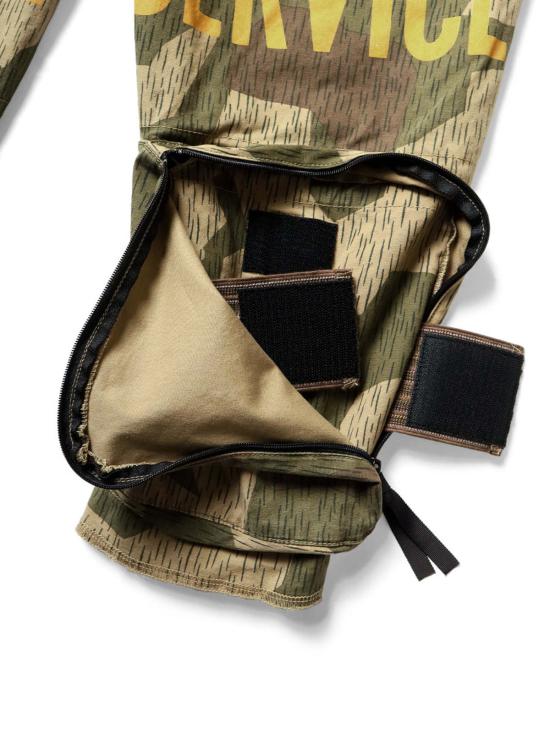  캐피탈 스트레이트 팬츠 Kapital Ox Rain Camo East Remair 팬츠 Rcm Camo Green - KAPITAL