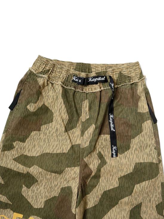  캐피탈 스트레이트 팬츠 Kapital Ox Rain Camo East Remair 팬츠 Rcm Camo Green - KAPITAL