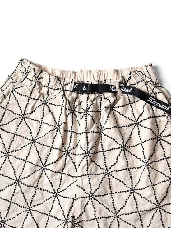  캐피탈 숏팬츠 Kapital 8oz 컬러 데님 포크 도조 이지 쇼츠 내추럴 - KAPITAL