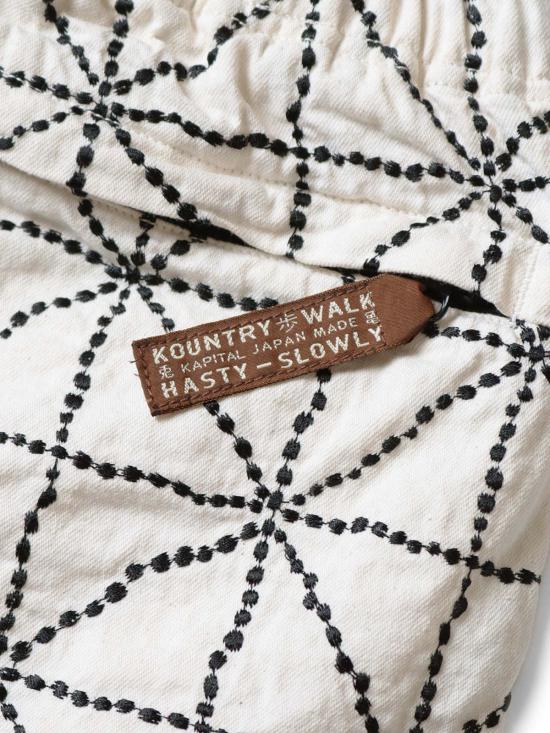  캐피탈 숏팬츠 Kapital 8oz 컬러 데님 포크 도조 이지 쇼츠 내추럴 - KAPITAL