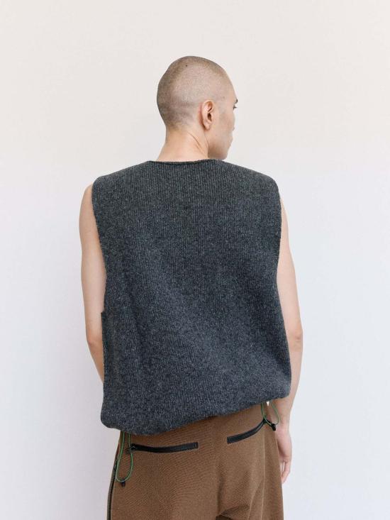  쥐알텐케이 니트 베스트 Gr10 K 펠트 울 조끼 아스팔트 그레이 - GR10K