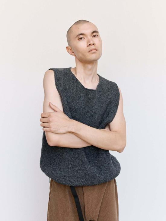  쥐알텐케이 니트 베스트 Gr10 K 펠트 울 조끼 아스팔트 그레이 - GR10K