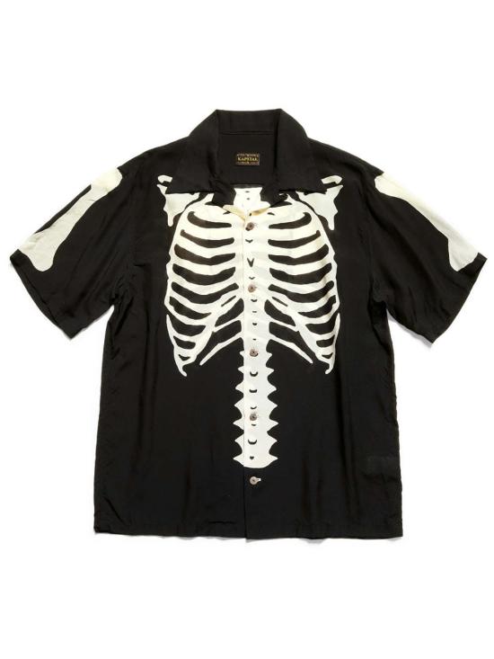  캐피탈 반팔 셔츠 Kapital 실크 레이온 본 알로하  블랙