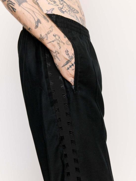  아워레가시 스트레이트 팬츠 Our Legacy 캔버스 저지 트랙 팬츠 블랙 - OUR LEGACY