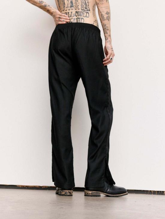  아워레가시 스트레이트 팬츠 Our Legacy 캔버스 저지 트랙 팬츠 블랙 - OUR LEGACY