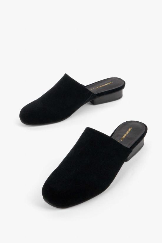  인텐셔널리 블랭크 뮬/슬리퍼 "의도적으로." 터치 슬립온 커민/블랙