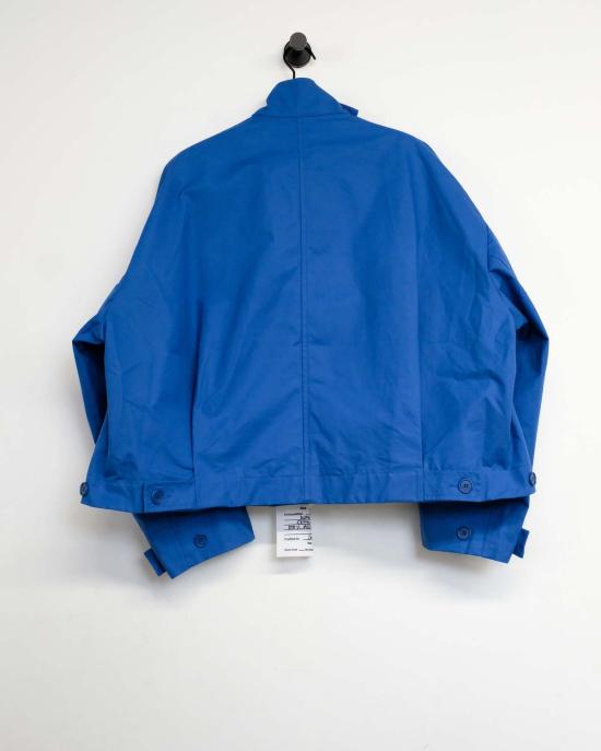  가브리엘라 콜 가먼츠 자켓 Gabriela Coll Garments Waxed Cropped Oversized Coat Blue - GABRIELA COLL GARMENTS