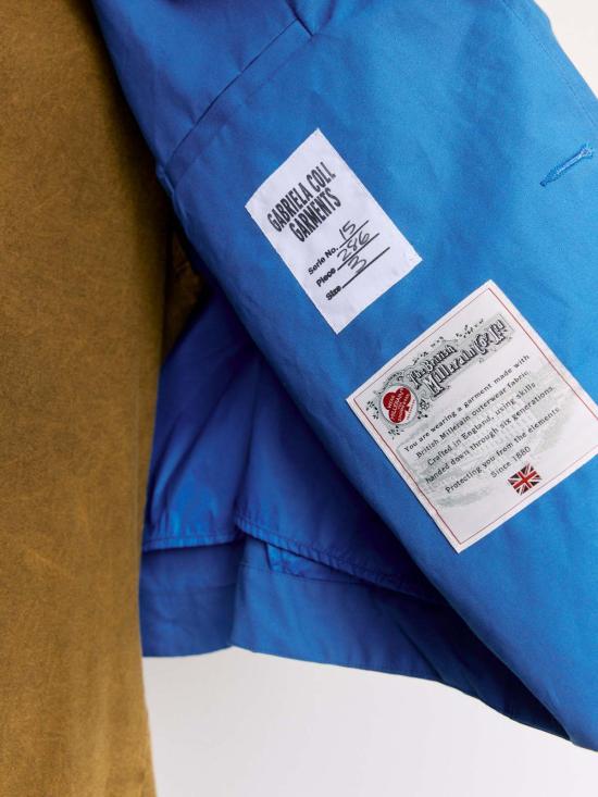  가브리엘라 콜 가먼츠 자켓 Gabriela Coll Garments Waxed Cropped Oversized Coat Blue - GABRIELA COLL GARMENTS