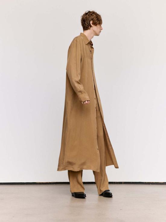  가브리엘라 콜 가먼츠 긴팔 셔츠 쿠프로 롱슬리브  드레스 브라운 - GABRIELA COLL GARMENTS